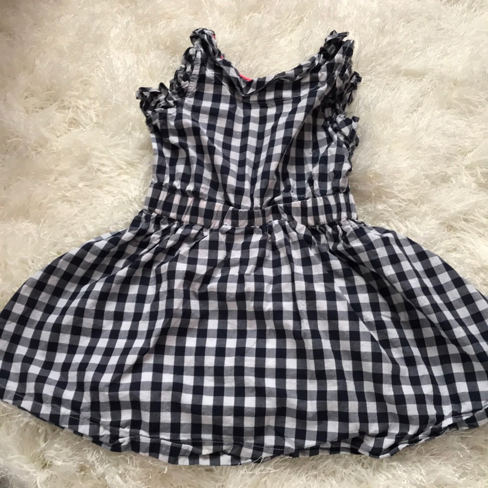 Navy gingham crewcuts dress 3T